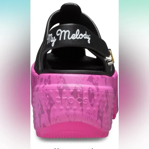 Hello Kitty Kuromi My Melody Stomp Sandals Crocs - Black / Pink - Picture 5 of 13
